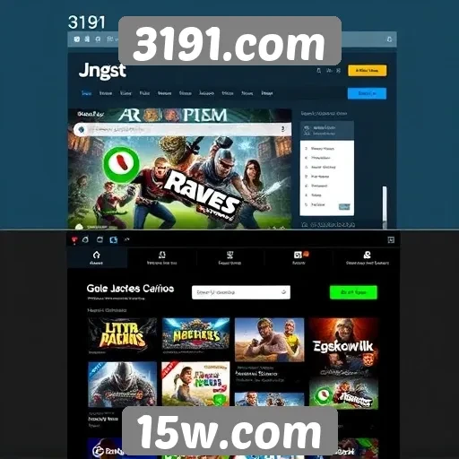 Evolução da interface do 3191.com em jogos